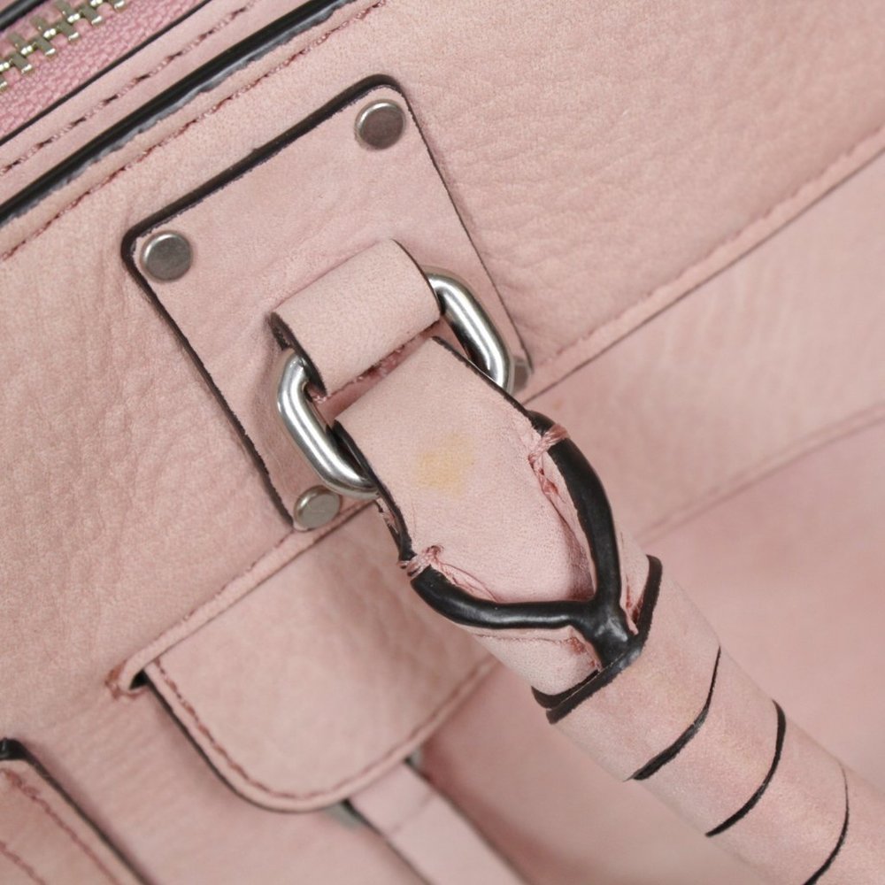 Rebecca Minkoff Bree Crossbody Satchel Blush Pink Suede - Picture 4 of 12
